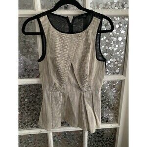 Tibi New York Sleeveless Top Sz 2 Peplum Sheet Detail